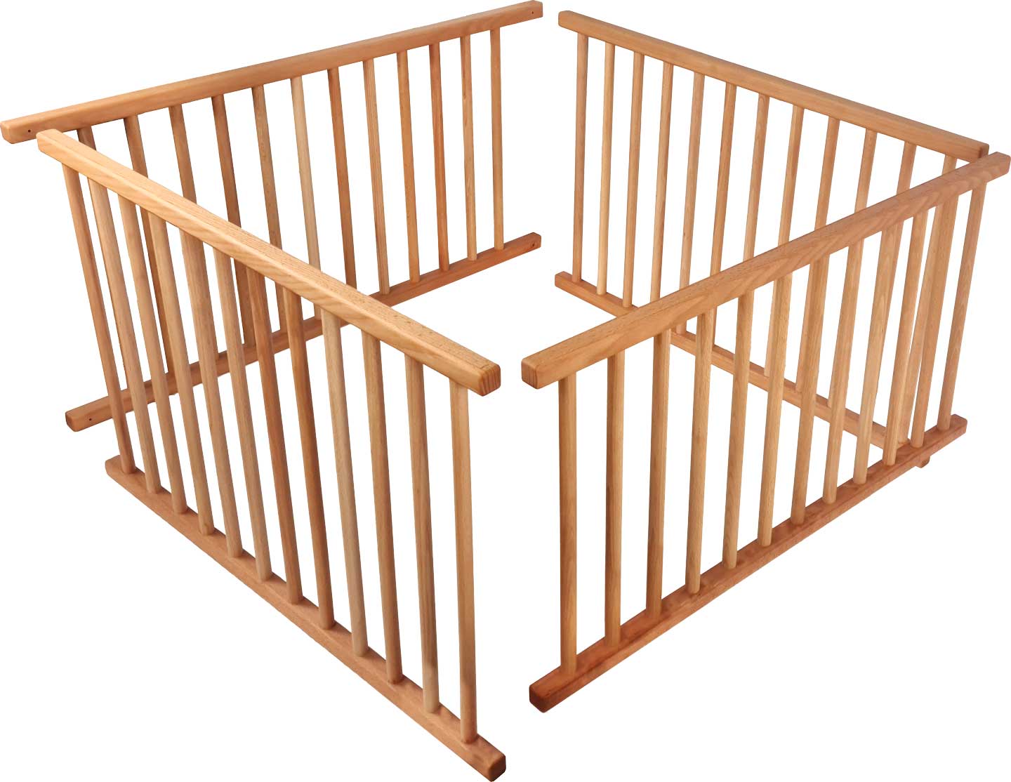 Babygitter-Set für die halbe Liegefläche (Hochbett mitwachsend, Etagenbett-über-Eck* oder Etagenbett-seitlich-versetzt*)